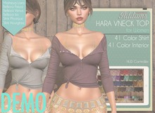Addams "Hara" Mesh V-Neck Shirt for Maitreya, Belleza, Slink #DEMO