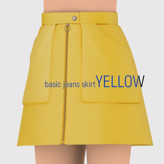 x HAUNTEDCASTLE cloth. x basic skirt YELLOW