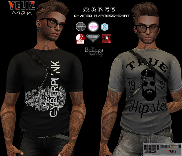 YELIZ MESH "MARCO" SHIRT - HUD -