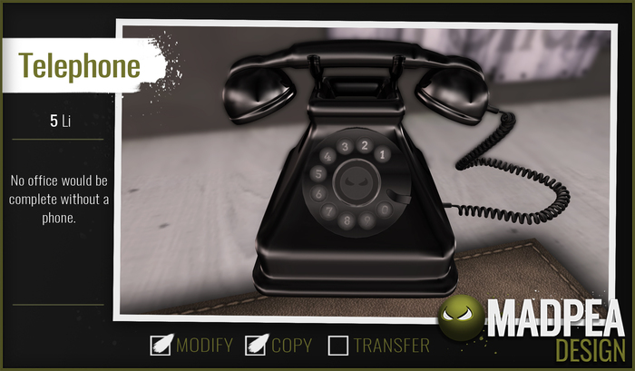 MadPea Writer's Corner - Telephone Boxed