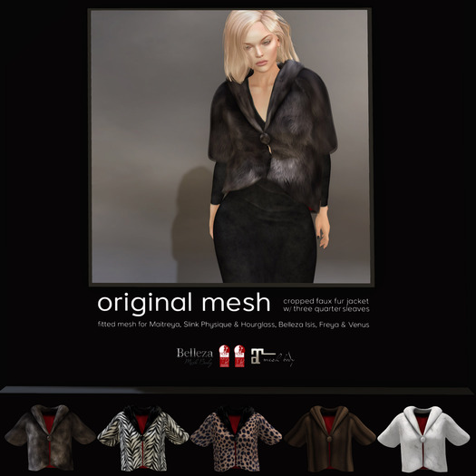 Snowpaws - Sol Cropped Fur Jacket - Fat Pack -  5 Jackets