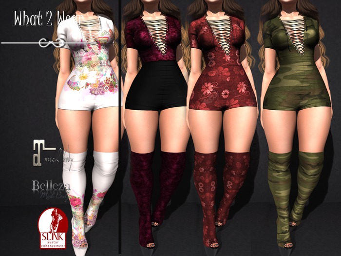 .::.What2Wear.::. Romper /Boots-Stamped