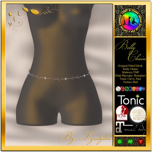 Fitted Belly Chain Sun Moon Stars