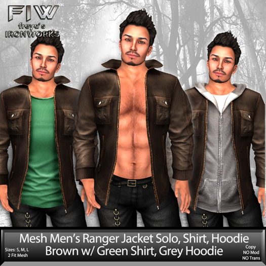 Mesh Mens Brown/Green/Grey Ranger Jacket