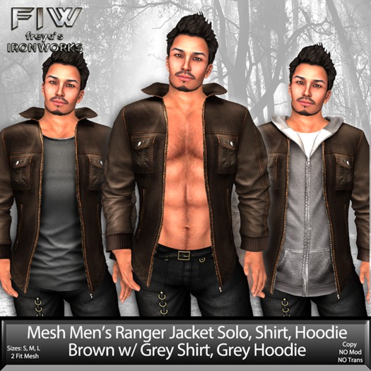 Mesh Mens Brown/Grey/Grey Ranger Jacket