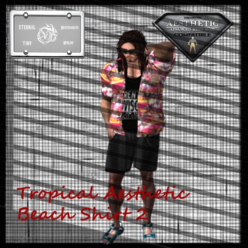 Dragon Tropical 2 Short Sleeve Fitted Mesh Unbuttoned Shirtd