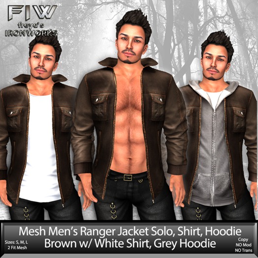 Mesh Mens Brown/White/Grey Ranger Jacket