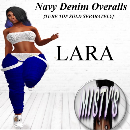 NAVY DENIM OVERALLS  Lara *BAGGED*