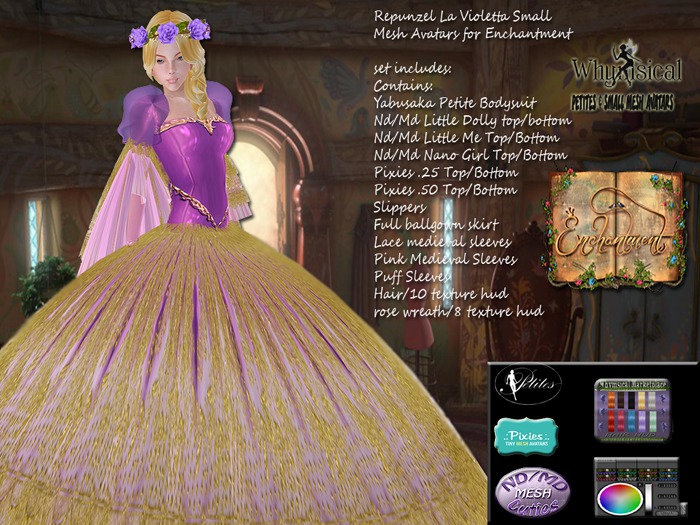 Repunzel La Violeta Small Mesh Avatars