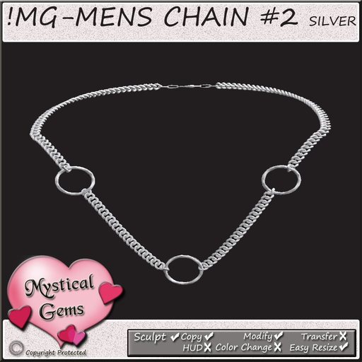 !MG-Mens Chain #2 silver boxed