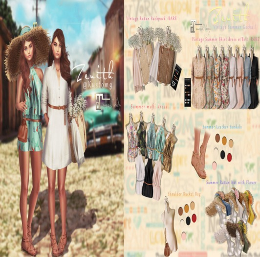 =Zenith=Shoulder Bucket Bag (Rose) rigged