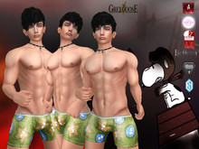 (WEAR ME) Snoopy Boxers Green