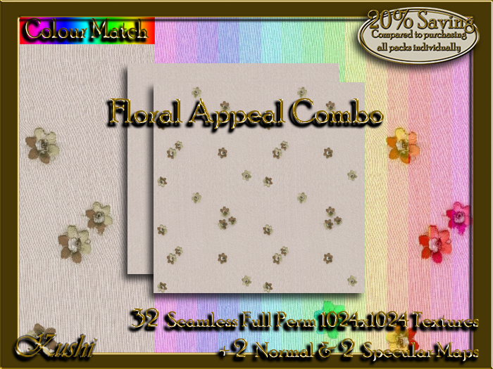 !Kushi! FloralAppealCOMBO Textures -WEAR TO UNPACK