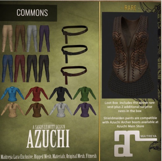 [Azuchi] Shieldmaiden Pants Blue Boxed