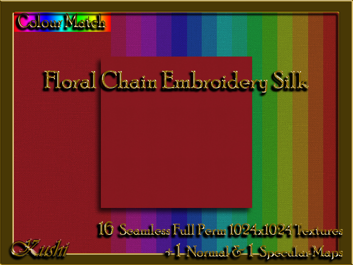 Floral Chain Embroidery Silk Solids Textures