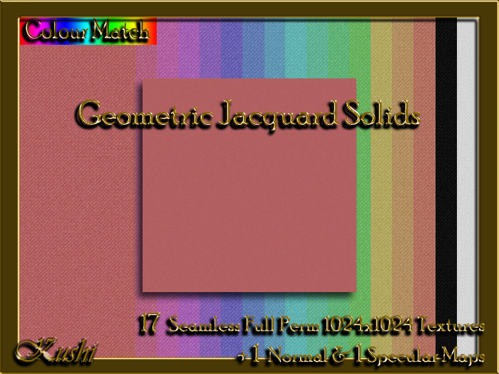 !Kushi! GeometricJacquardSOLIDS Textures -WEAR TO UNPACK