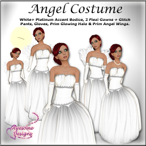 *Awesome Designs Angel Costume In White