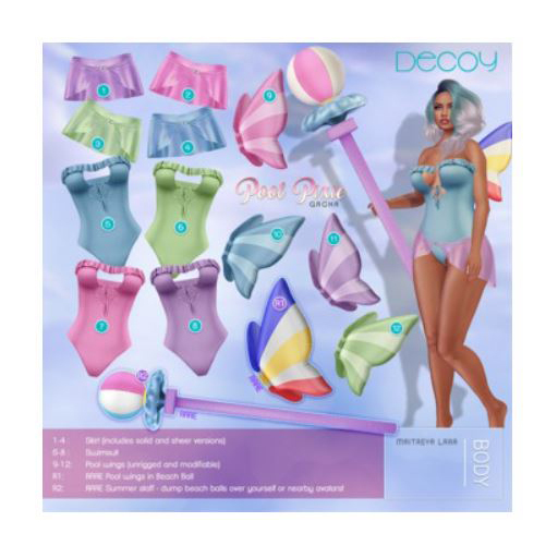 Decoy - Pool Pixie Gacha: #R1 Wings (Beach Ball) RARE