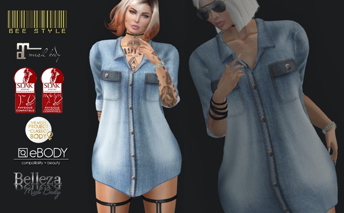 .:Bee:. Ophellia Denim Shirts Light