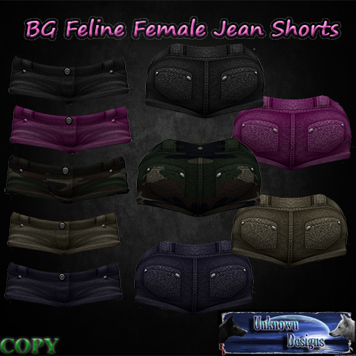 UD BG Text Mods for Aura Jean Shorts