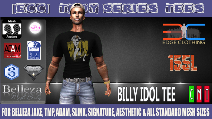 [ECC] Billy Idol Tee - Black