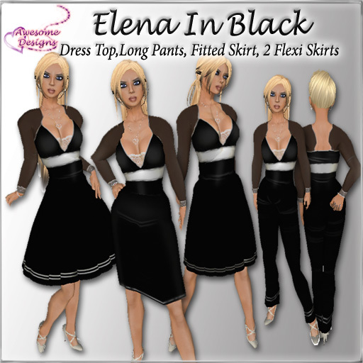 *Awesome Designs Elena Set In Black
