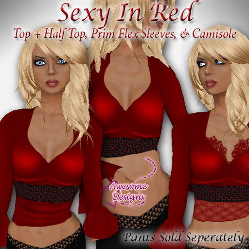 *Awesome Designs Sexy Tops In Red