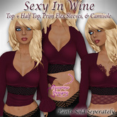 *Awesome Designs Sexy Tops In Wine