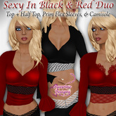 *Awesome Designs Sexy Tops Red & Black Duo Pack