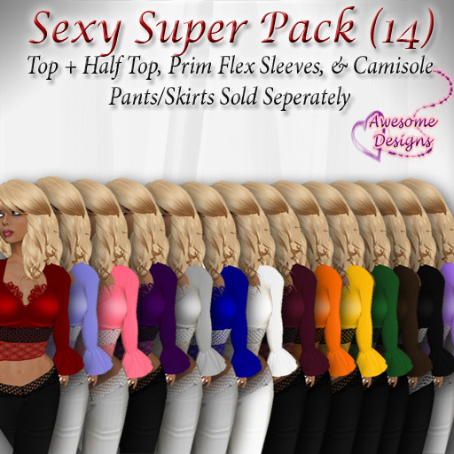 *Awesome Designs Sexy Tops Super 14 pack
