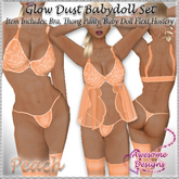 *Awesome Designs Glow Dust BabyDoll Lingerie In Peach