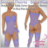 *Awesome Designs Sensual Desires Lingerie In Baby Blue