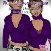 *Awesome Designs Plush Sweater In Eggplant
