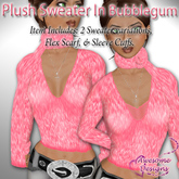 *Awesome Designs Plush Sweater In Bubblegum