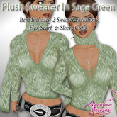 *Awesome Designs Plush Sweater In Sage Green