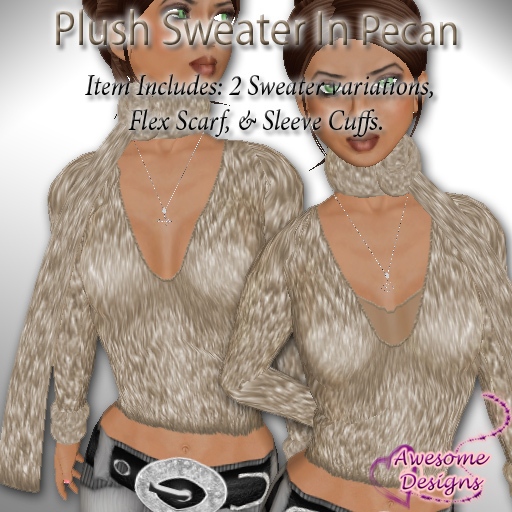 *Awesome Designs Plush Sweater In Pecan