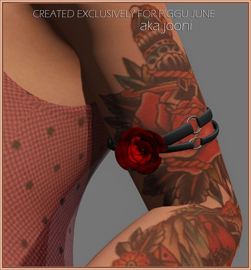 [jj] aka jooni... Rose Embellished Arm Strap for *piggu June