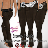 *Awesome Designs Brown Cords