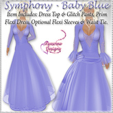 *Awesome Designs Symphony Dress In Baby Blue