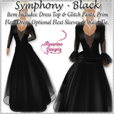 *Awesome Designs Symphony Dress In Black