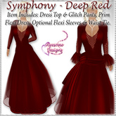 *Awesome Designs Symphony Dress In Deep Red