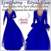 *Awesome Designs Symphony Dress In Royal Blue