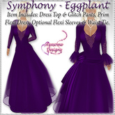 *Awesome Designs Symphony Dress In Eggplant