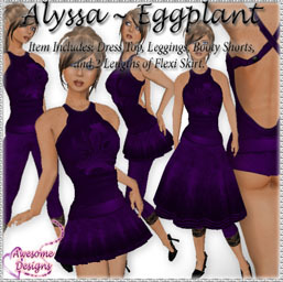 *Awesome Designs Alyssa Set In Eggplant