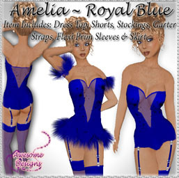 *Awesome Designs Amelia Set In Royal Blue