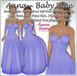 *Awesome Designs Anna Gown In Baby Blue