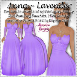 *Awesome Designs Anna Gown In Lavender