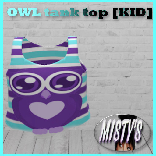 OWL Girl tank top KID *boxed*