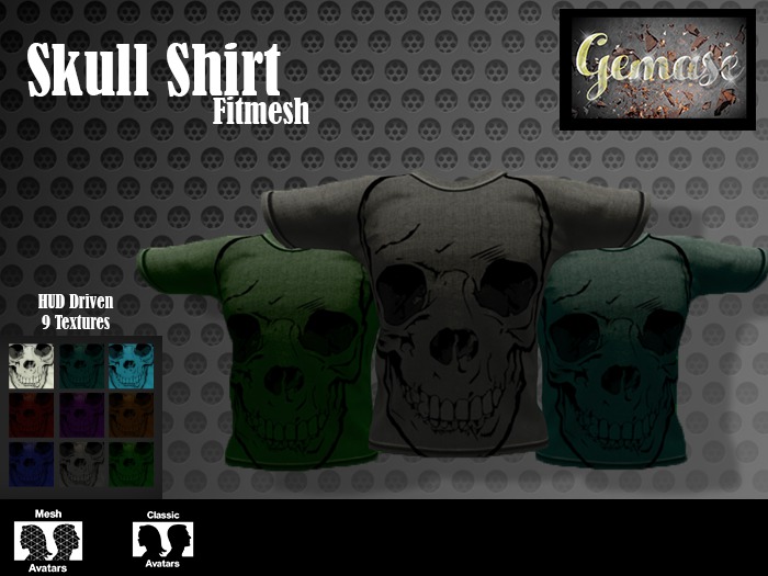 Gemase Designs -Skull Shirt - HUD - Wear Me