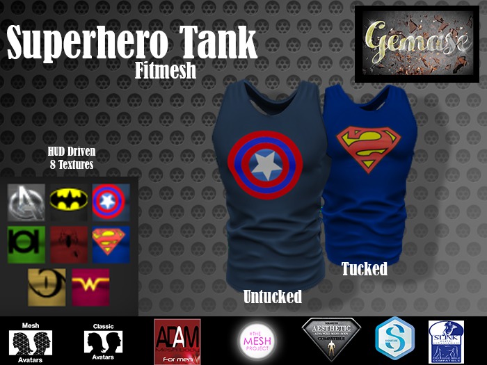 Gemase Designs - Superhero Tanks (Updated) DEMO - Wear Me